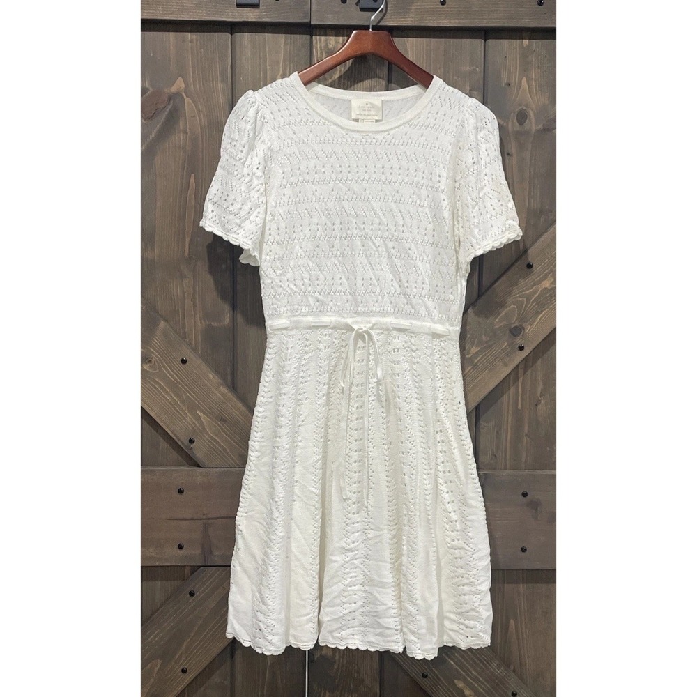 Kate Spade Look‎ for the silver lining Ivory Knit Eyelet Dress Bridal Size M
